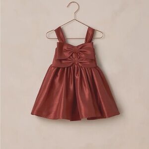 Charming Kids Dress with Bow in ruby